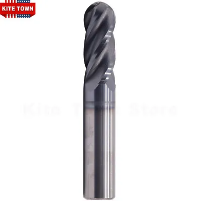 4 Flute 1/2  X 1  X 3   Ball Nose Solid Carbide End Mill - AlTiN Coated • $27.99