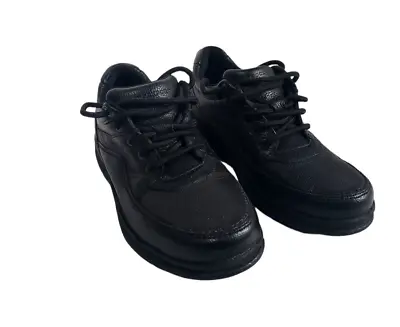 Rockport World Tour Walking Shoes Men's Black Leather Size 8.5 Xtra Wide • $40.49