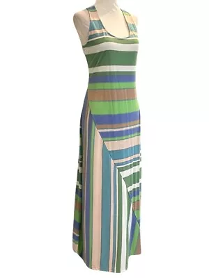 Anthropologie W118 Walter Baker Sleeveless Contrast Striped Knit Maxi Dress Sz M • $29.20