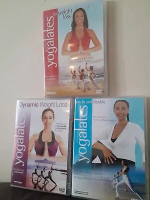 Yoga Pilates 3 X DVD Bundle Solomon Yogalates Weight Loss And Mind Body Workout • £6.95