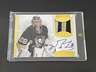 2013-14 Dominion Marc-Andre Fleury Game Used Patch Auto Autograph On Card /50 • $249