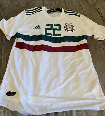 ADIDAS Mexico 2018 Chuky HIRVING LOZANO Soccer Jersey LARGE National Team NEW • $124.99