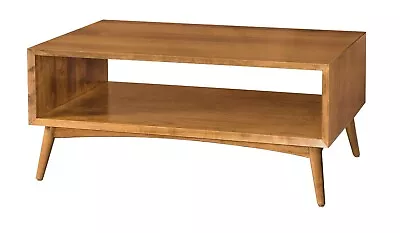 Amish Mid Century Modern Occasional Coffee Table Furniture Solid Wood Cherry • $1039.83