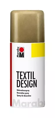 Metallic Gold Marabu Textile Spray Paint Textil Fabric Spray Paint 150ml • £8.99