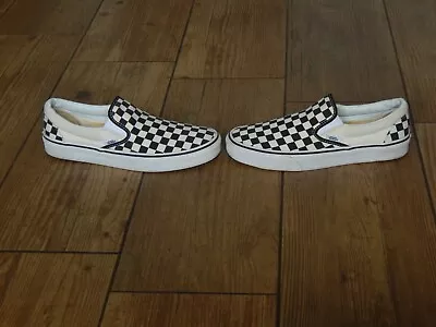 Vans Classic Checkerboard Black White Check Unisex Slip-on Shoes Trainers Uk 7.5 • £19.99