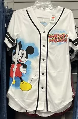 Disney Junior Girls Mickey Mouse White Red Blue Baseball Jersey Size XL NWT • $28