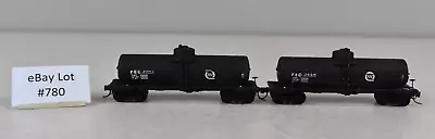 (Lot 780) N Scale Model Train Freight Cars FEC Tank Cars 3087 & 3448 • $10.50