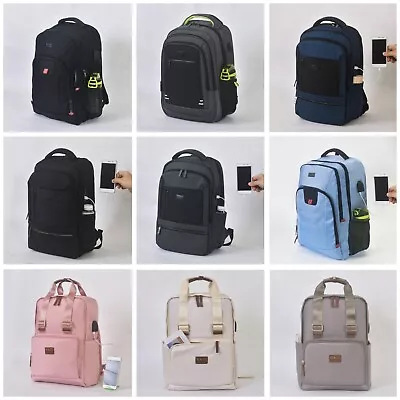 Large Backpack Anti Theft USB Laptop Rucksack Waterproof School Bag Women Men UK • £19.99