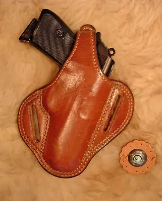 VINTAGE BIANCHI #7L LINED LEATHER HOLSTER FOR Walther Star SS SIG P232 ETC. • $55