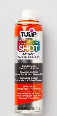 6x Fabric Colour Spray Paint Instant Colour Shot Tulip Green/ Neon Pink/ Orange • £15.99