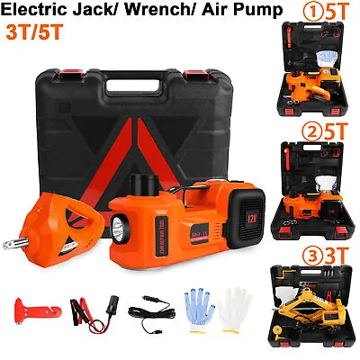 3Ton 5Ton Hydraulic Car Jack Electric 12V Impact Wrench / Tire Inflator Pump • $26.99