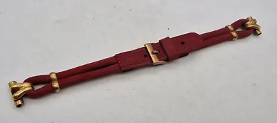 Nos Red Cocktail Rope Watch Strap Gp Buckle /h064 • £10