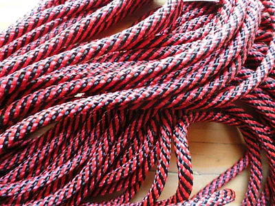 Bolo Cord 36  RED AND BLACK Rayon (pkg 12) 0826 Plasticized Tips 4mm Thickness • $4