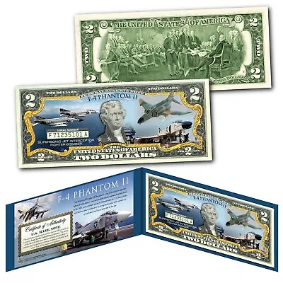 F-4 PHANTOM II Jet Fighter-Bomber Vietnam War Genuine Legal Tender $2 U.S. Bill • $15.95