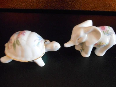 Aynsley Wild Tudor  X  2  Animals  Elephant & Lidded Tortoise • £5.50