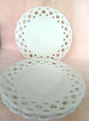 Vintage ThreeWestmoreland Co.  Milk Glass Plates • $24.99