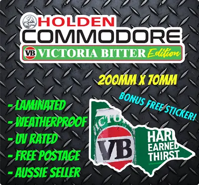 Holden Commodore - VB Victoria Bitter Edition - Weatherproof - FREE STICKER • $7.95