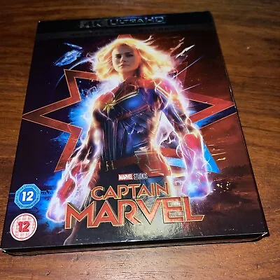 Marvel Studios Captain Marvel [2019] 4K UHD + BLU-RAY DOLBY ATMOS.. FREEPOST!! • £6.49