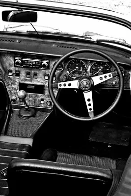 Lotus Classic Sports Motor Car Auto Vehicle Interior Photograph Picture Print • £15.10