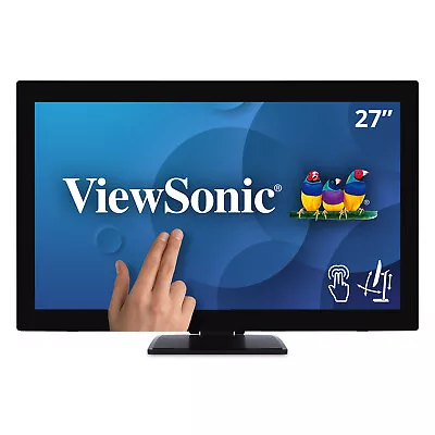 ViewSonic 1080p Ergonomic 10-Point Multi Touch TD2760 27  Monitor With RS232 • $499.99