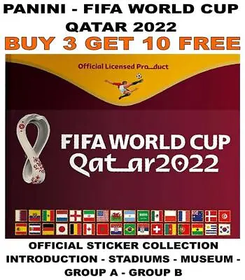 Panini Qatar 2022 Fifa World Cup Stickers Collection - Foils/ Group A & Group B • £0.99