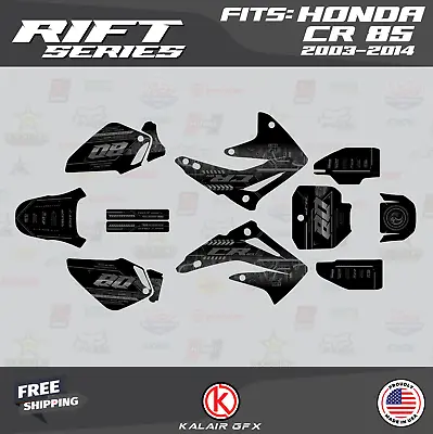 Graphics Kit For Honda CR85 (2003-2014) Rift Series - Smoke • $148.99