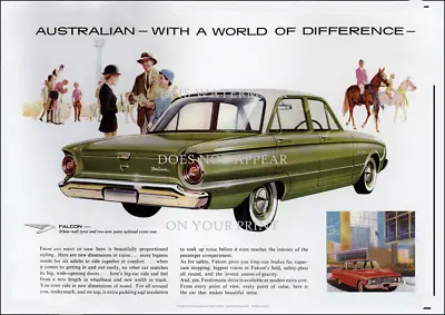 Ford Falcon XK Art Print – 1960 World Of Difference Advert – 2 Sizes Poster • $49.45