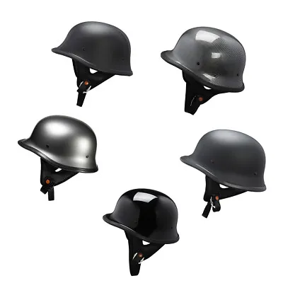 Lunatic German Style Shorty Helmet - DOT Approved - Adult Motorcycle Half Helmet • $29.95
