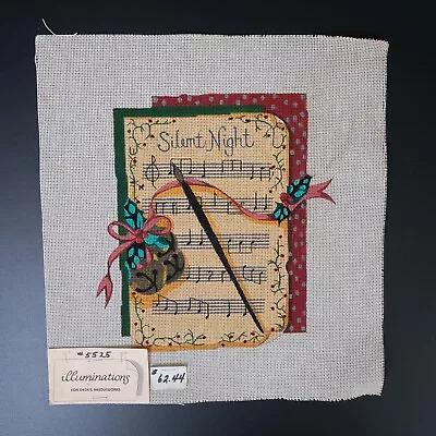 Illuminations For Dede's Needleworks Silent Night Music Sheet Needlepoint READ  • $29.95