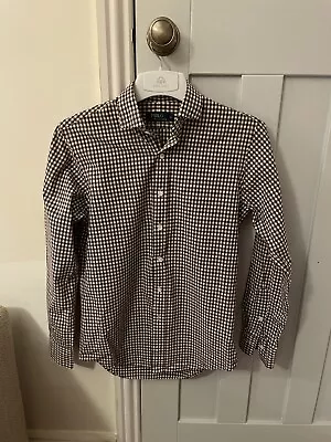 Ralph Lauren Men’s Brown Checked Shirt Small • £5