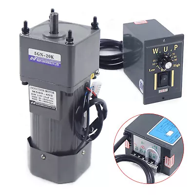 Electric AC Gear Motor Reducer Variable Speed Controller 67RPM 1:20K 90W 110V • $70.30