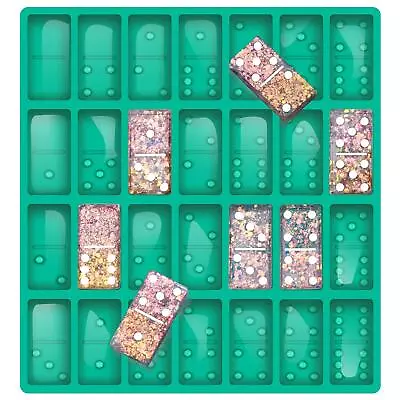 Dominoes Mold Domino Molds For Resin Casting 28 Cavities Double 6 Dominoes M... • $18.64