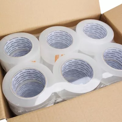 Heavy Duty Clear Carton Sealing Packing Tape | Box Tape 36 Rolls 2.2ml 110 Yards • $49.99