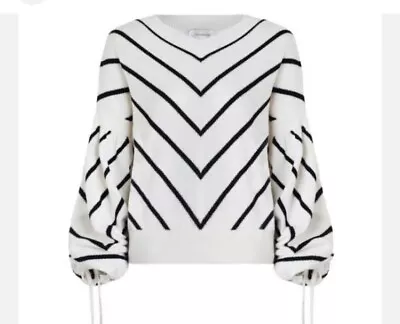 Zimmermann Size 3 Louche Striped Jumper Cashmere Wool Aus (12-14) • $299