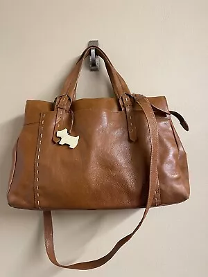 Radley Barnsley Large Camel Leather Work Shoulder Crossbody Bag • £9.99