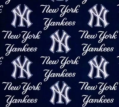 New York Yankees Fabric Size By The Yard (36 L X 58 W) MLB Baseball Cotton • $15