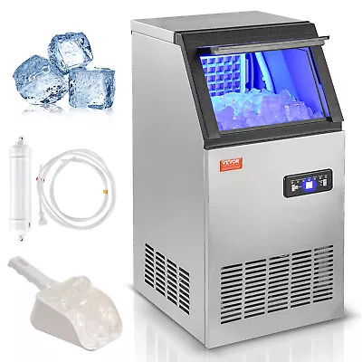 VEVOR 80lbs/24H Commercial Ice Maker Undercounter Freestanding Ice Cube Machine • $275.30