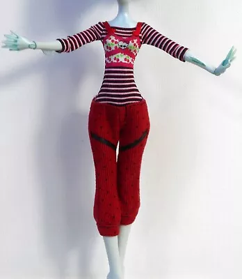 Monster High  Ghouls Ghoulia Yelps Body Suit  Red Pants Attached  To Top • $10.80