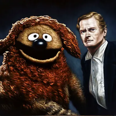 Rowlf The Muppet Dog In The Shining Movie: Oil Painting On Velvet J324-Bc01 • $179.55