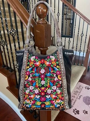 Montana West PU Leather Embroidered Rhinestone Purse • $30