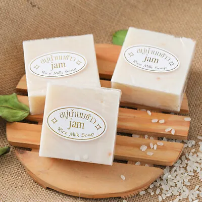 Thailand JAM Rice Soap 65g Original Thailand Made Handmade Soap Rice Milk Soap • $14.99