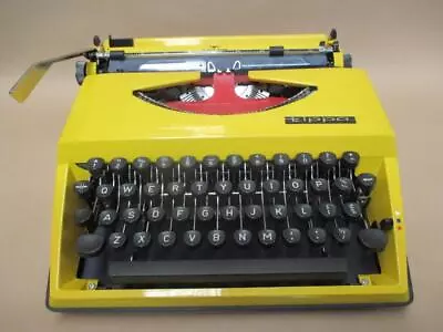 Portable Typewriter Adler Tippa Bright Yellow Near Mint Vintage • $256.72