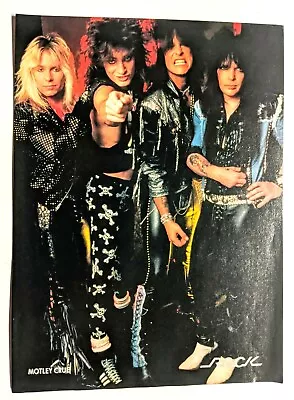 Motley Crue / Girls Girls Full Band Magazine Full Page Pinup Poster Clipping (6) • $12.99