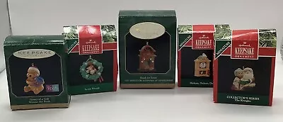 5 Vintage Hallmark Keepsake Miniature Christmas Ornaments 1990’s • $19.99