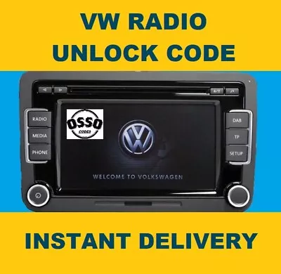 ✅VW VOLKSWAGEN RADIO CODE - Anti Theft Code - PIN DECODE UNLOCK SERVICE✅ • £6.49