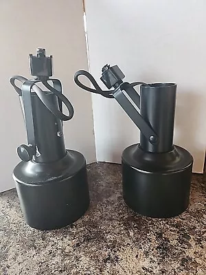 2x Vintage Halo Track Light Black Spot Light Cylinder Mid Century Modern Atomic • $60