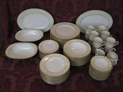 Mikasa Chalfonte China 78 Pc Dinnerware Set For 12 W/6 Serving Pcs - Excellent! • $349.99