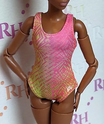 NEW Barbie LAURIE HERNANDEZ Pink Made To Move DOLL SWIMSUIT Bodysuit LEOTARD GK • $22.06