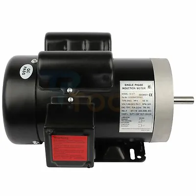 Single Phase 5HP Electric Motor 3450 RPM General TEFC 56C Frame 2 Pole 60 HZ • $255.99