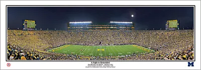 Michigan Stadium A NIGHT TO REMEMBER Wolverines 9/10/2011 Panoramic POSTER Print • $44.99